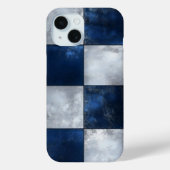 Zilver en blauw patroon Case-Mate iPhone case (Achterkant)