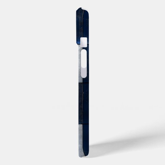 Zilver en blauw patroon Case-Mate iPhone case (Achterkant / Links)