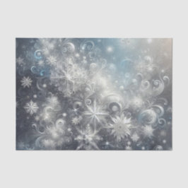 Zilver en Blauw Snowflake Weefselpapier Tissuepapier