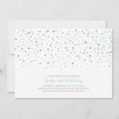 Zilver- en blauwe ballonnen | Jongen 2e verjaardag Kaart (Achterkant)