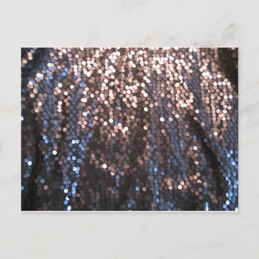 Zilver en blauwe sparken briefkaart (Voorkant)