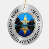 Zilver en diamanten Foto Lijst US Capital Keramisch Ornament (Links)