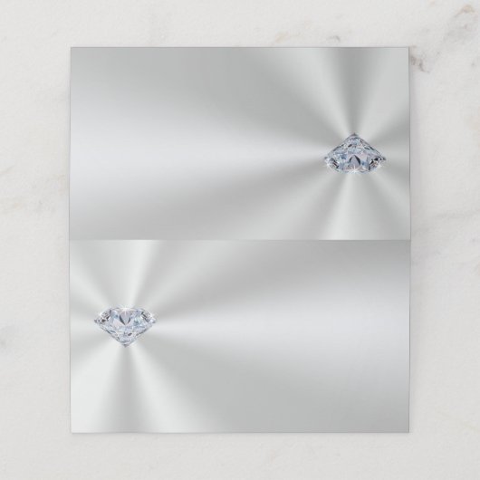  Zilver- en diamantkaarten Plaatskaartje (Buitenkant ongevouwen)