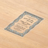 Zilver en Diamond 10de bruiloft Jubileum Party Acryl Uitnodigingen (Laagn)