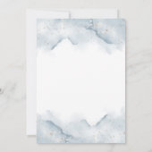 Zilver en Dusty Blue Waterverf Baby shower Kaart (Achterkant)