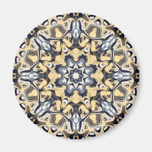 Zilver en Gold Abstract Magneet