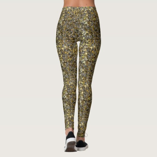 Zilver en Gold Glitter-LEGGINGS Leggings (Achterkant)