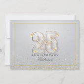 Zilver en Goud 25ste Jubileum Kaart (Voorkant)