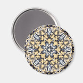 Zilver en goud Abstract Magneet (Voorkant / Achterkant)