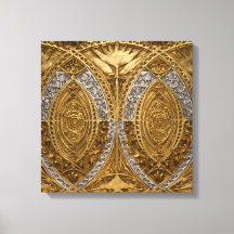 Zilver en goud art deco patroon