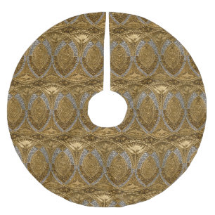 Zilver en goud Art Deco patroon Kerstboom Rok