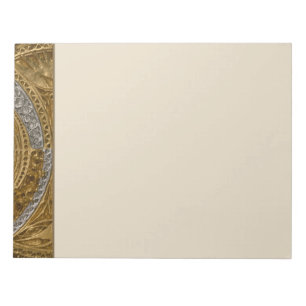 Zilver en goud Art Deco patroon Notitieblok