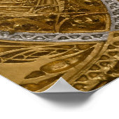 Zilver en goud art deco patroon poster (Hoek)