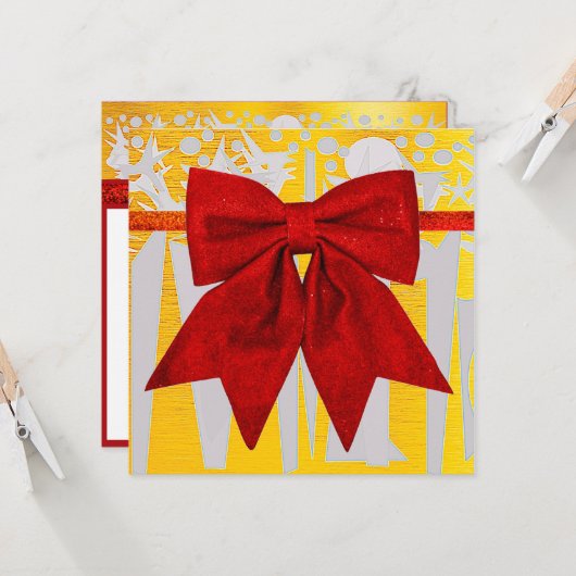 ZILVER EN GOUD~ DE FEESTDAGEN IN CENTRAL PARK! :) KAART (Voorkant / Achterkant in situ)