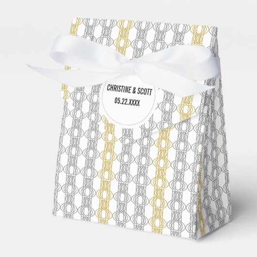 Zilver en Goud Elegant Bruiloft Favor Box Bedankdoosjes (Voorkant Zijde)