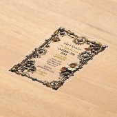 Zilver en Goud Gothic Metal Steampunk Wedding Acryl Uitnodigingen (Laagn)