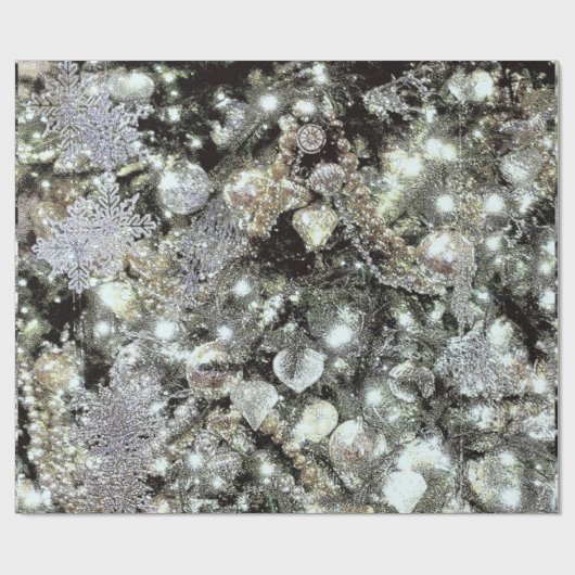 'Zilver en Goud' Holiday Gift Wrap Cadeaupapier (Vlak)