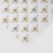 Zilver en Goud Honing Bee Patterned Tissue Papier (Detail)