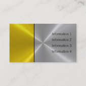 Zilver en goud Luxe Metallic Visitekaartje (Achterkant)