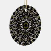 Zilver en Goud Mandala Keramisch Ornament (Rechts)