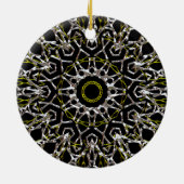 Zilver en Goud Mandala Keramisch Ornament (Achterkant)
