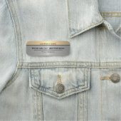 Zilver en Goud Metallic Shimmer: Elegant & Luxe Naamplaatje (In situ)