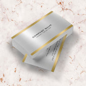 Zilver en goud metallic textuur visitekaartje