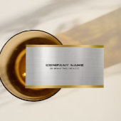 Zilver en goud metallic textuur visitekaartje