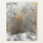 Zilver en Goud Moderne Zilveren Glitter Gepersonal Planner (Achterkant)