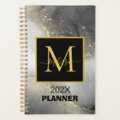  zilver en goud monogram planner (Voorkant)