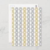 Zilver en Goud Patroon Briefkaart (Voorkant / Achterkant)