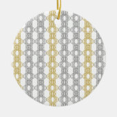 Zilver en Goud Patroon Keramische Versiering Keramisch Ornament (Voorkant)