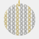 Zilver en Goud Patroon Keramische Versiering Keramisch Ornament (Achterkant)