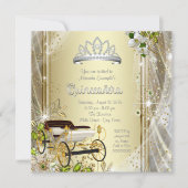 Zilver en Goud Quinceanera Kaart (Voorkant)