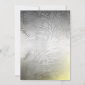 Zilver en goud vuur en ijs bruiloft uitnodigingen (Achterkant)