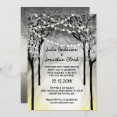 Zilver en goud vuur en ijs bruiloft uitnodigingen (Voorkant / Achterkant)