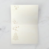 Zilver en Goud Winterlandschap Wenskaart Kaart (Binnen)