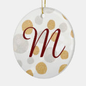 Zilver- en goudboomversiering (Initiaal) Keramisch Ornament (Links)