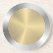Zilver- en goudcirkel zandsteen onderzetter (Voorkant)