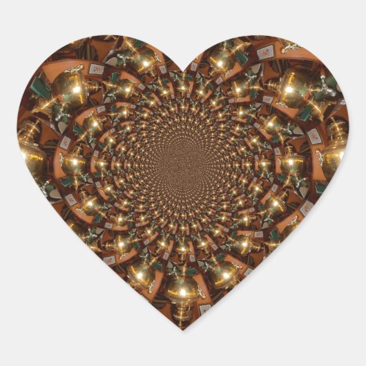 Zilver en goudElegante theecultuur –  Samov Hart Sticker (Voorkant)