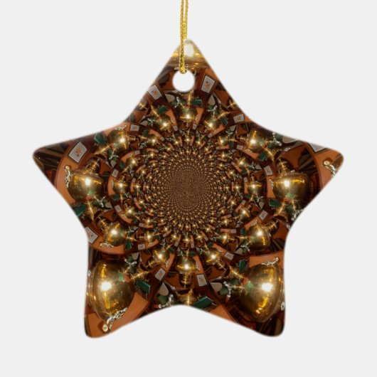 Zilver en goudElegante theecultuur –  Samov Keramisch Ornament (Voorkant)