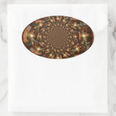 Zilver en goudElegante theecultuur – Samov Ovale Sticker (Tas)