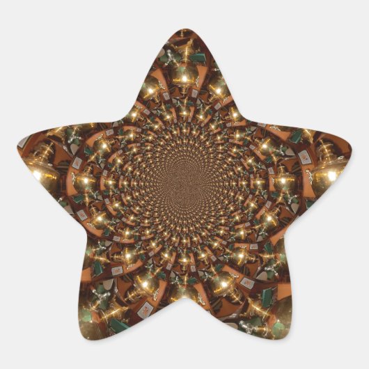 Zilver en goudElegante theecultuur –  Samov Ster Sticker (Voorkant)