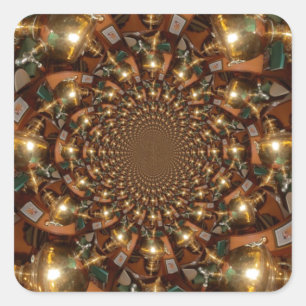 Zilver en goudElegante theecultuur –  Samov Vierkante Sticker