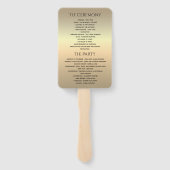 Zilver en Gouden Huwelijksprogramma Handwaaier (Achterkant)