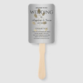 Zilver en Gouden Huwelijksprogramma Handwaaier (Voorkant)