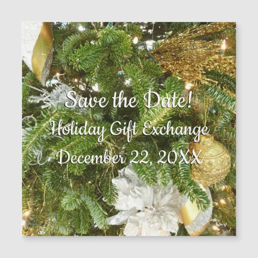 Zilver en gouden kerstboom I-feestdag (Voorkant)