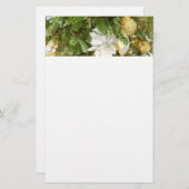 Zilver en gouden kerstboom I-feestdag Briefpapier (Voorkant / Achterkant)
