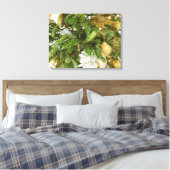 Zilver en gouden kerstboom I-feestdag Canvas Afdruk (Insitu (Slaapkamer))