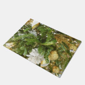 Zilver en gouden kerstboom I-feestdag Deurmat (Schuin)